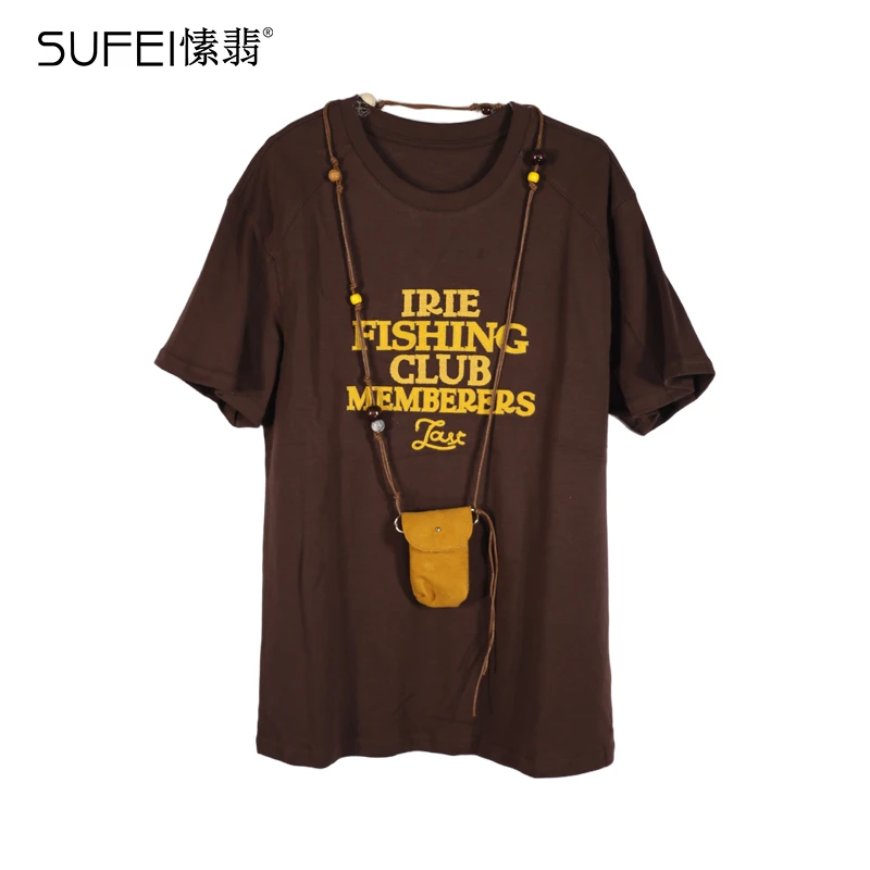 SUFEI/愫翡S53TX1176A 秋季新款简约字母印花T恤 1176