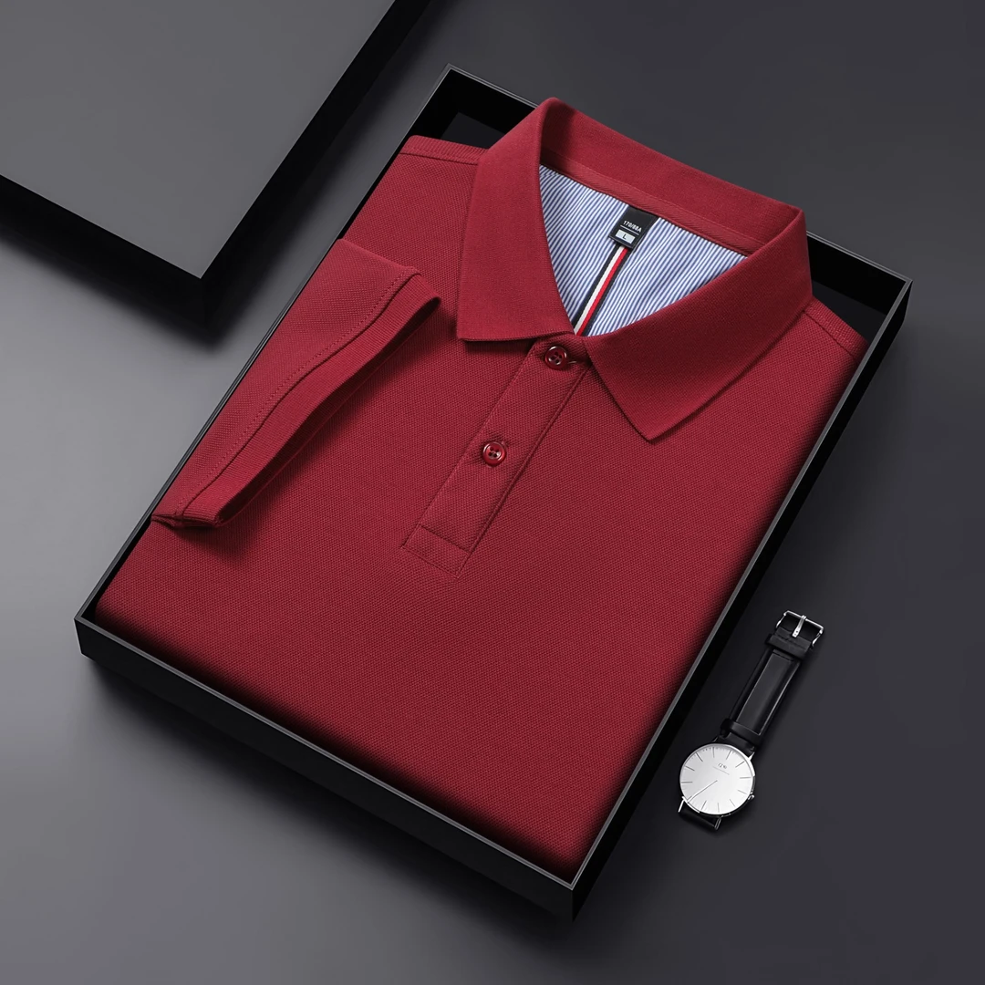 重磅夏季冰凉透气7A抗菌65棉大珠地翻领直播爆款POLO衫短袖T恤