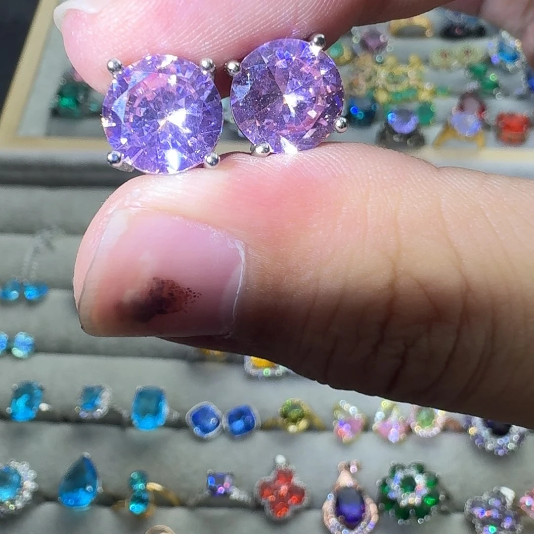 托帕石戒指银S925镶嵌