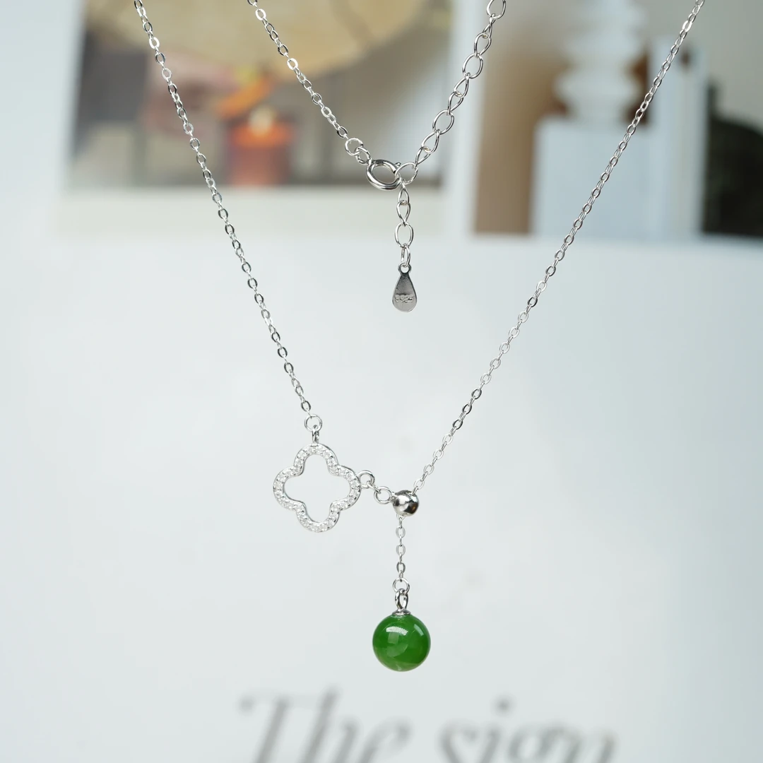 【小北好物】S925银和田玉套链约7.5mm+【多样性发一件】QH08X655