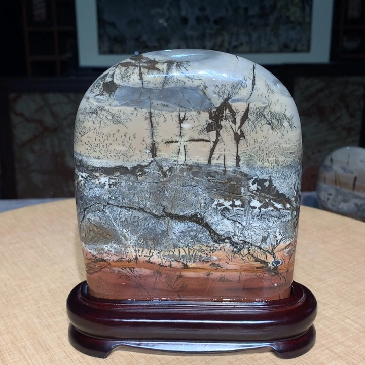 ，广西国画石摆件，收藏观赏