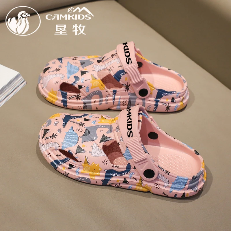 PLUS男童凉拖鞋CAMKIDS厚底外穿儿童软底家居防滑外穿防撞洞洞鞋