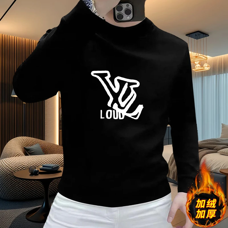 【大哥的女人】2025新款潮流圆领卫衣加绒加厚痞帅休闲男士保暖长袖