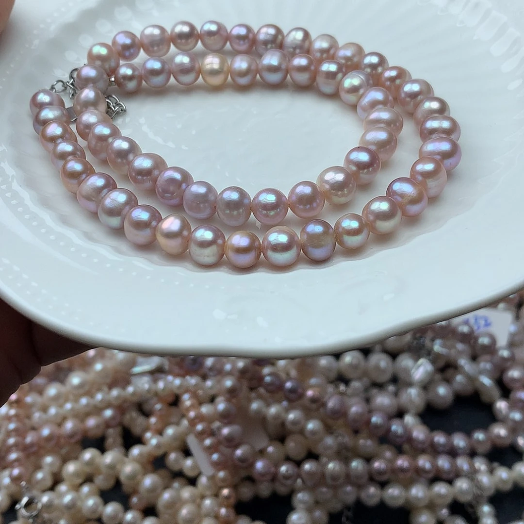 淡水珍珠7-8未镶嵌d06项链