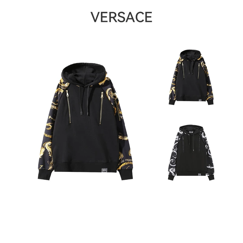 Versace范思哲 VJC 男士宽松加绒连帽衫卫衣77GAI308 FS161