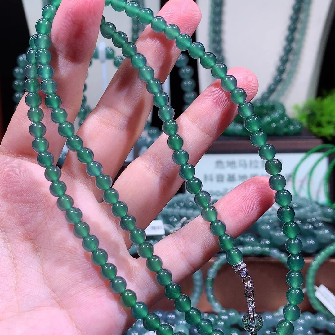 翡翠未镶嵌手链天然a货翡翠项链5.9