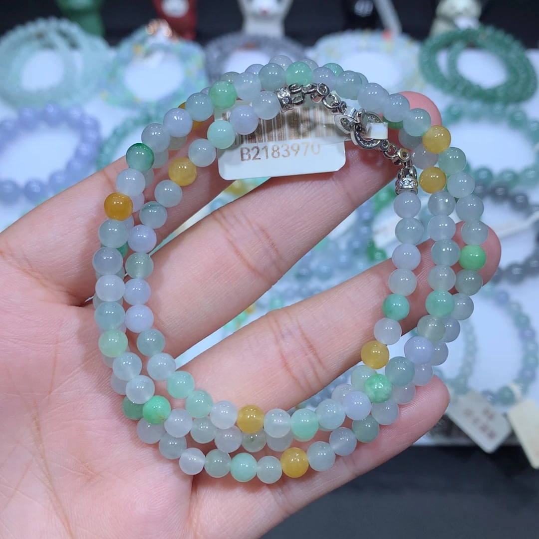 翡翠未镶嵌手串天然