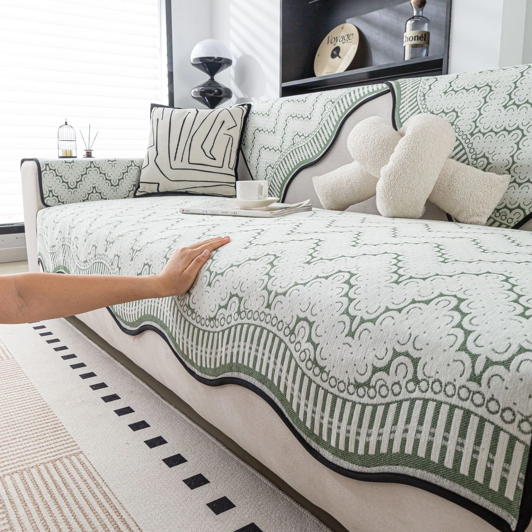 不规则异形沙发垫防猫抓四季通用雪尼尔防滑高级轻奢沙发坐垫子