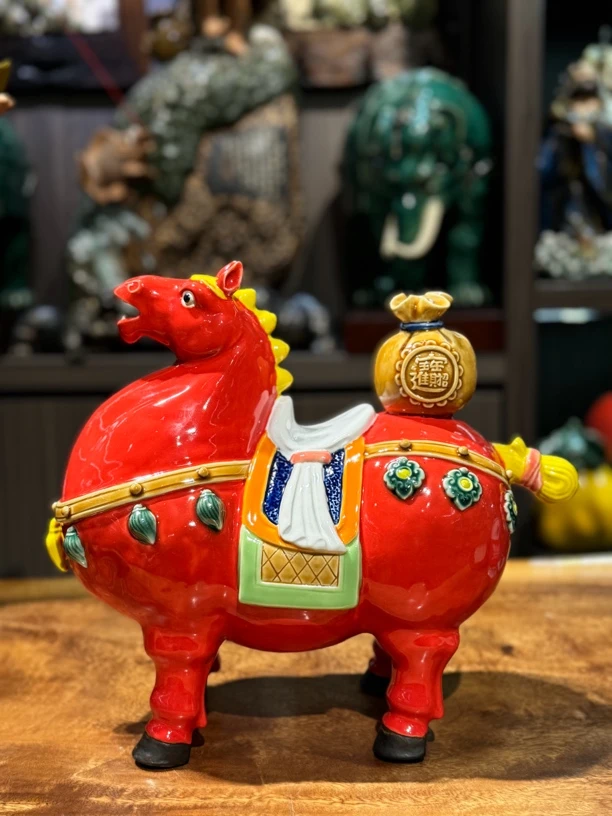 《大号马上发财》陶瓷33*14*32家居客厅玄关公司前台办公室礼品