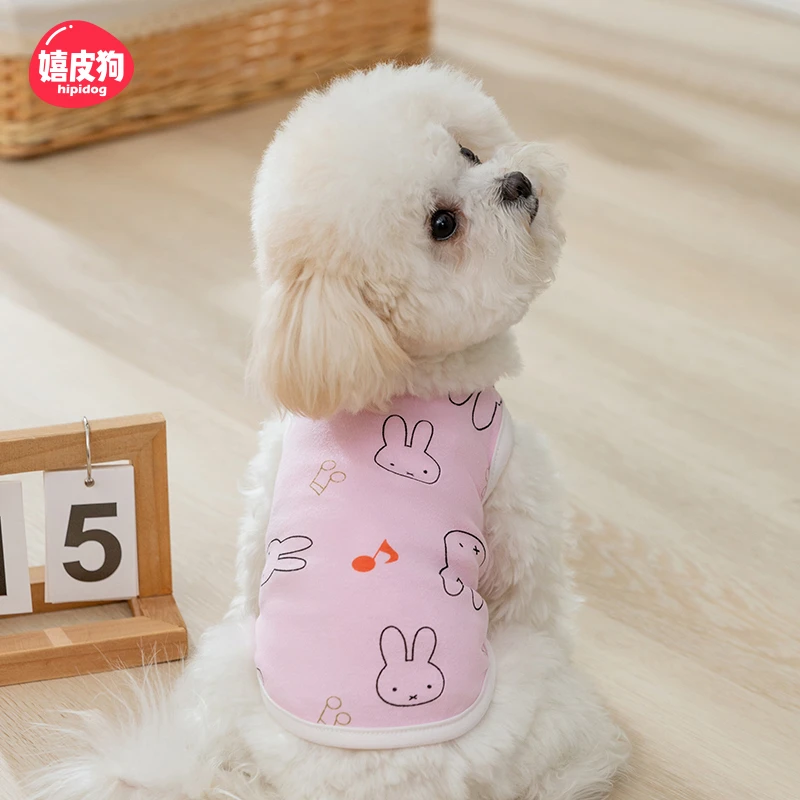 嬉皮狗—春夏季狗狗休闲清新可爱印花背心猫咪比熊宠物狗衣服5164