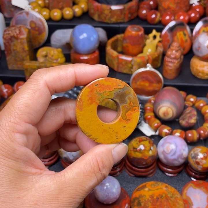 未镶嵌平安扣玛瑙/玉髓