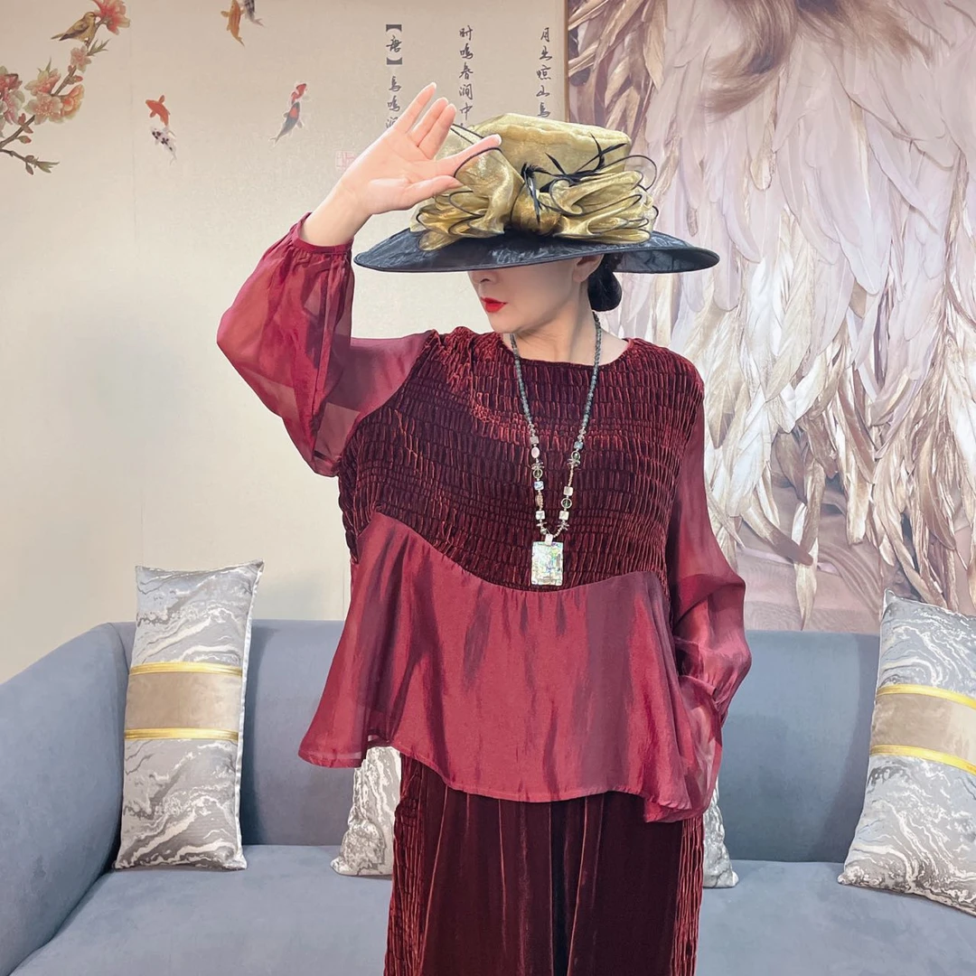 33019时尚春季优雅复古气质休闲轻奢显瘦通勤宽松百搭上衣