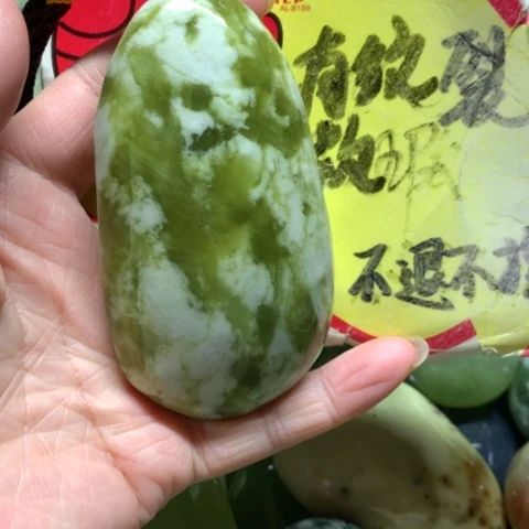 蛇纹石玉未镶嵌手把件