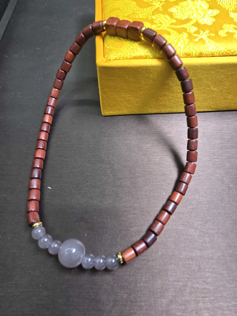 双圈紫檀烟紫手串042