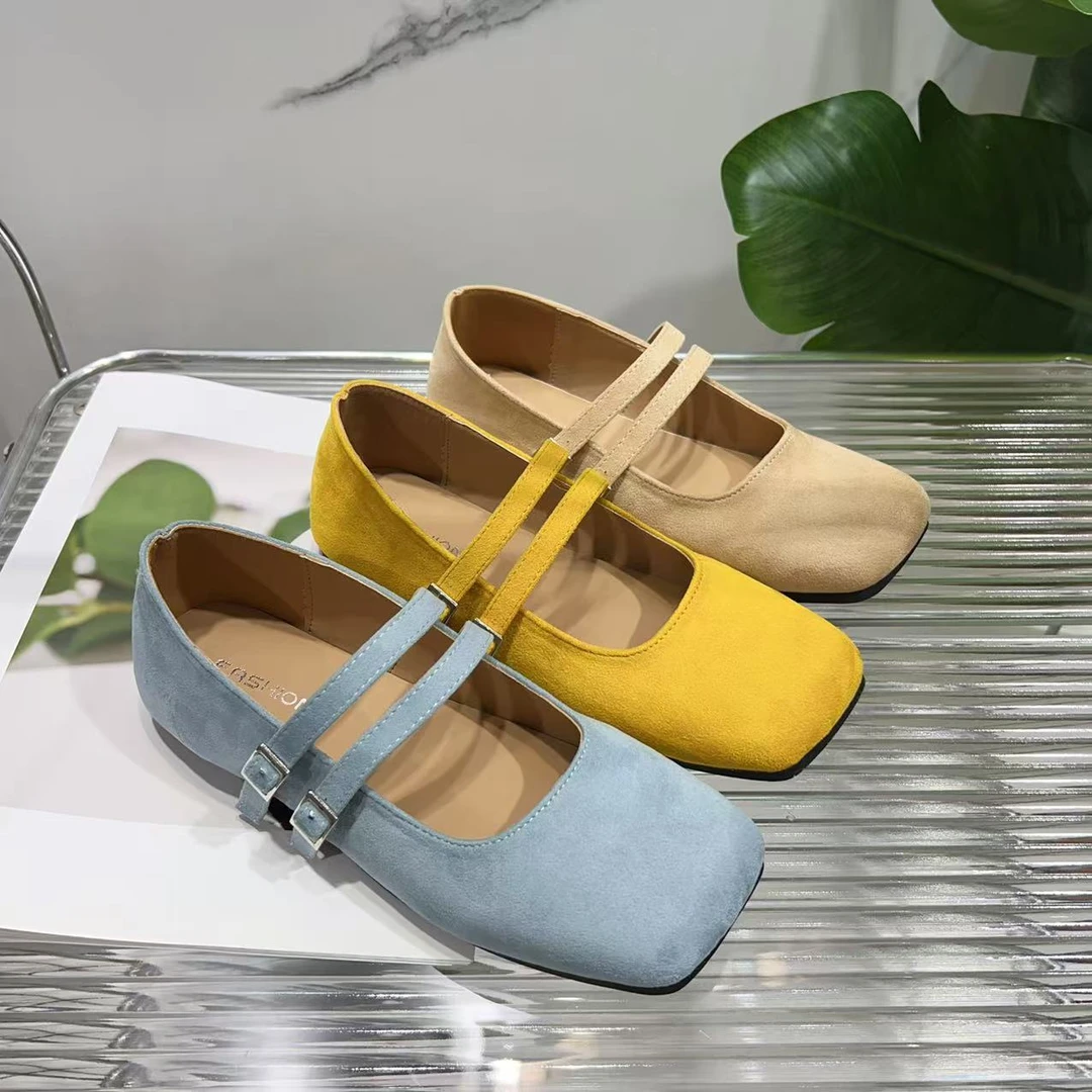 夏季时尚小皮鞋英伦风软底舒适百搭款乐福单鞋201(方头搭扣单鞋)