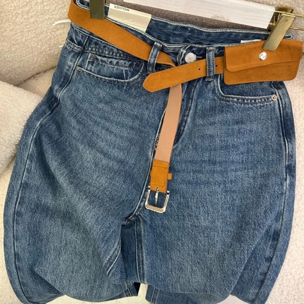 越野兔 橘色皮带腰包小版型小个子牛仔裤8025