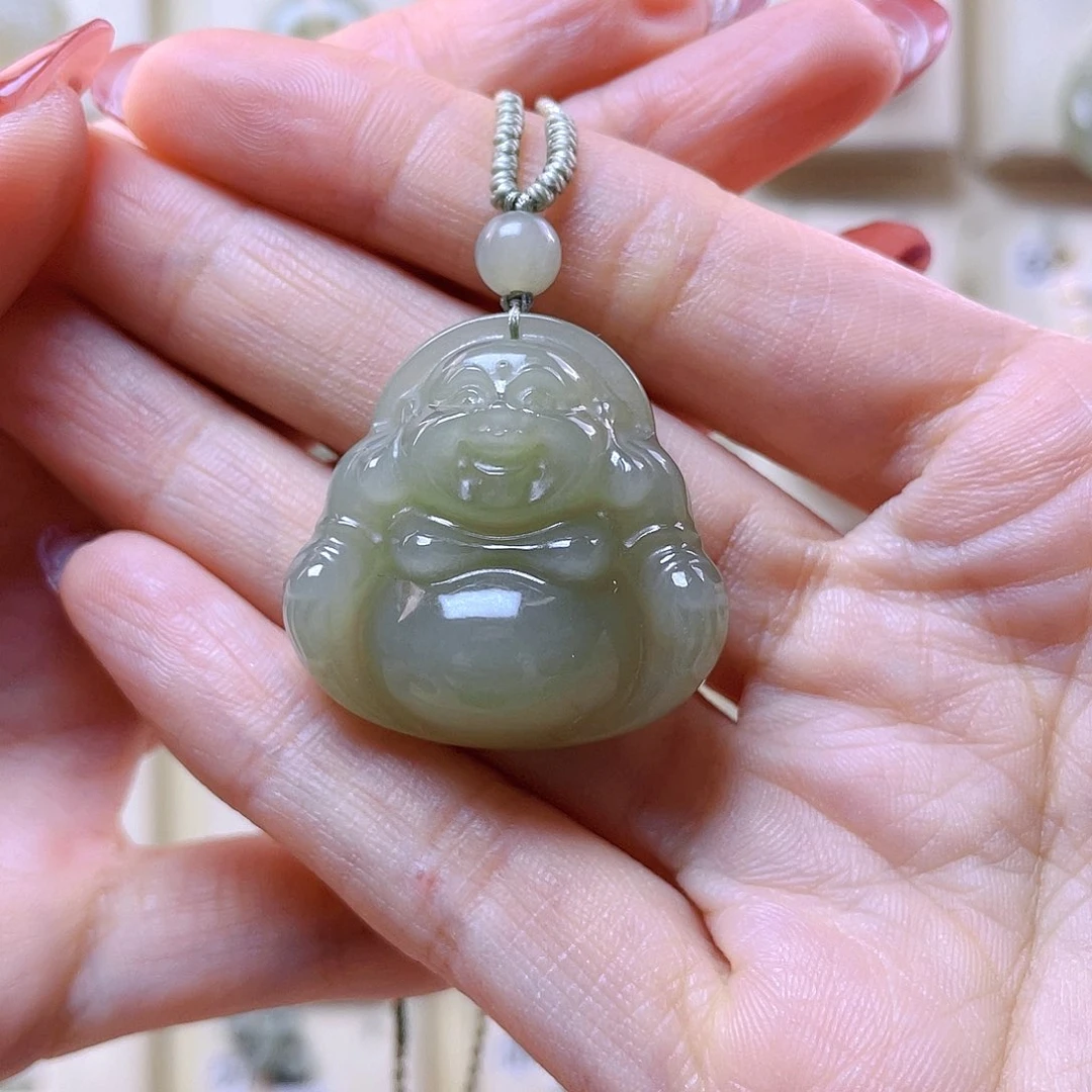 和田玉吊坠(赠链)未镶嵌暴***手