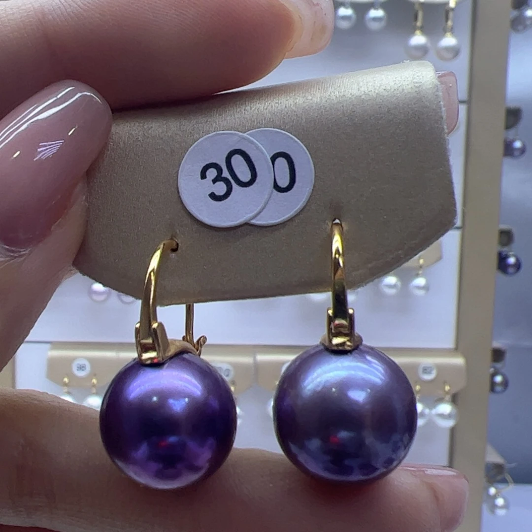 淡水珍珠耳饰银S925镶嵌