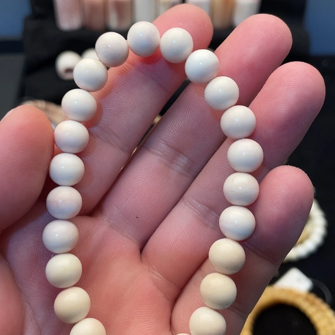 白玉菩提手串驼骨圆珠