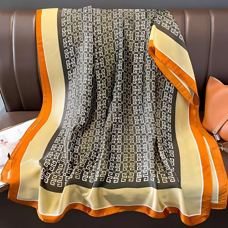 100新款百搭杭州丝绸丝巾90*180 #016