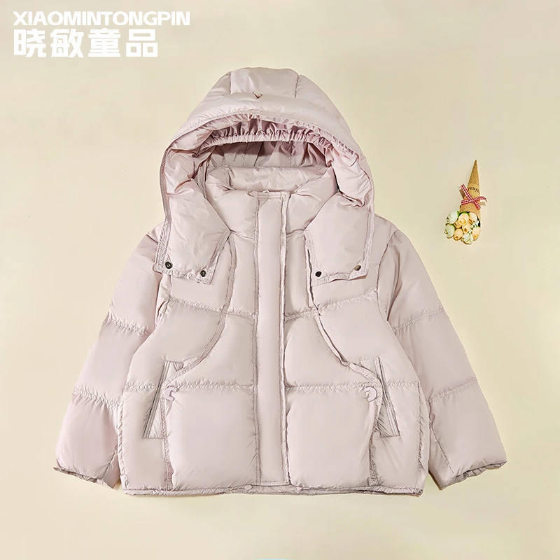 童装女童儿童衣服秋冬冬装外套小女孩新款款时尚连帽棉服3C5723