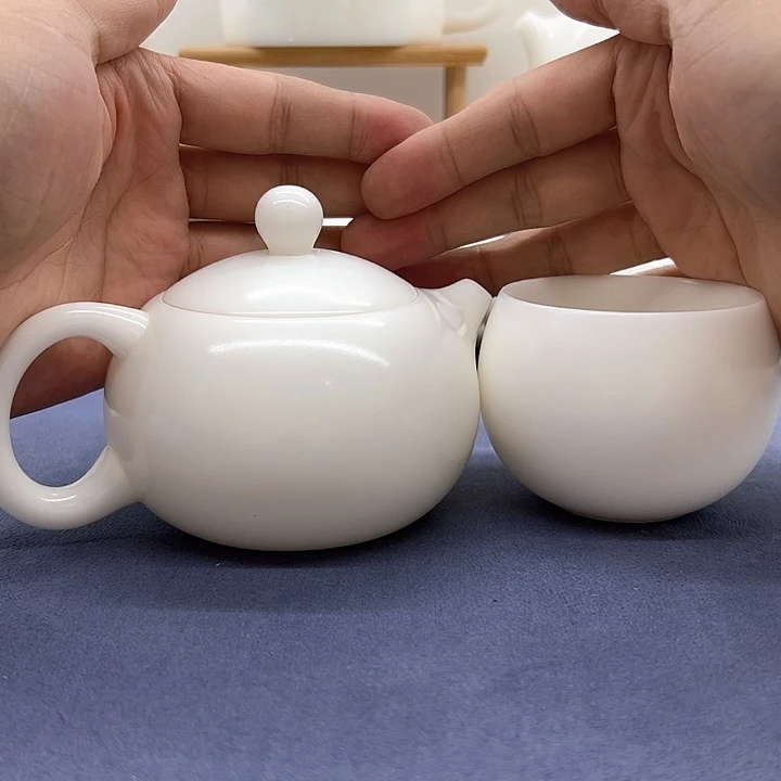 木***风德化冰种玉瓷西施壶