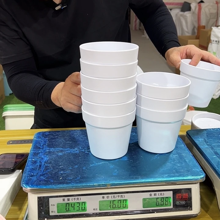 仿陶口10高10白色带拖10只