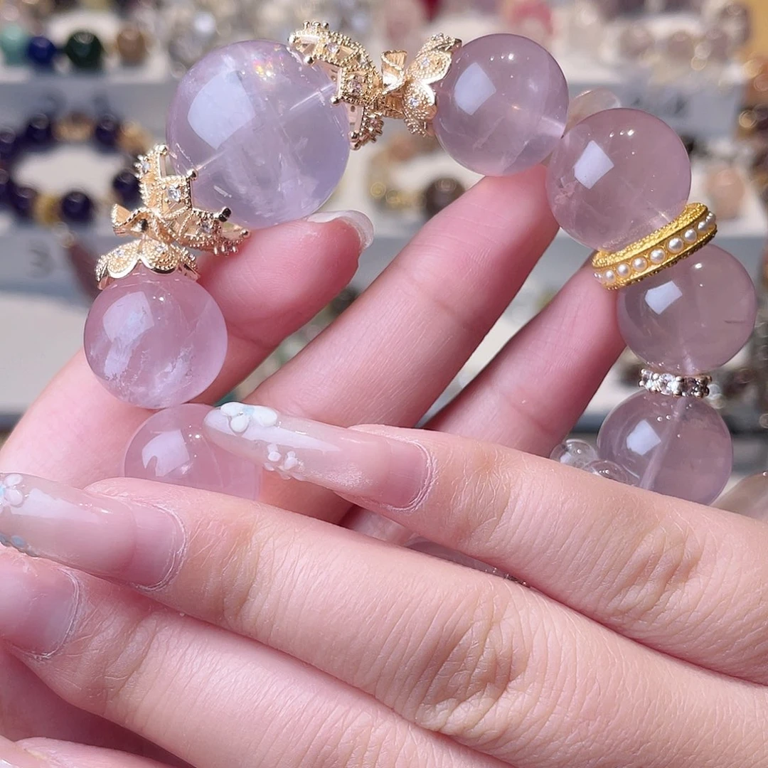 水晶手链合金花**落尺寸