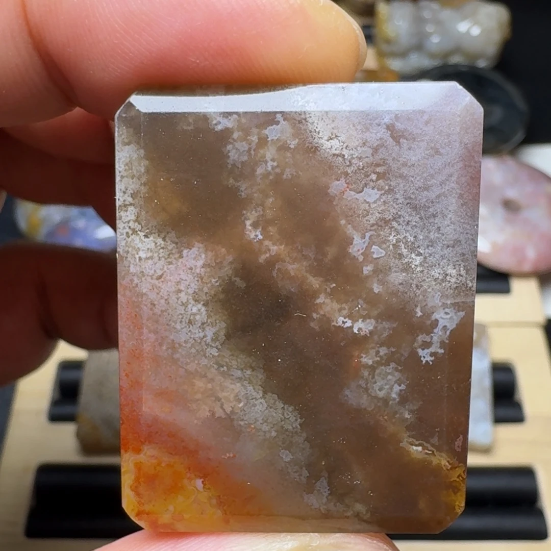 硅化玉未镶嵌纯天然色有机玉石保真色