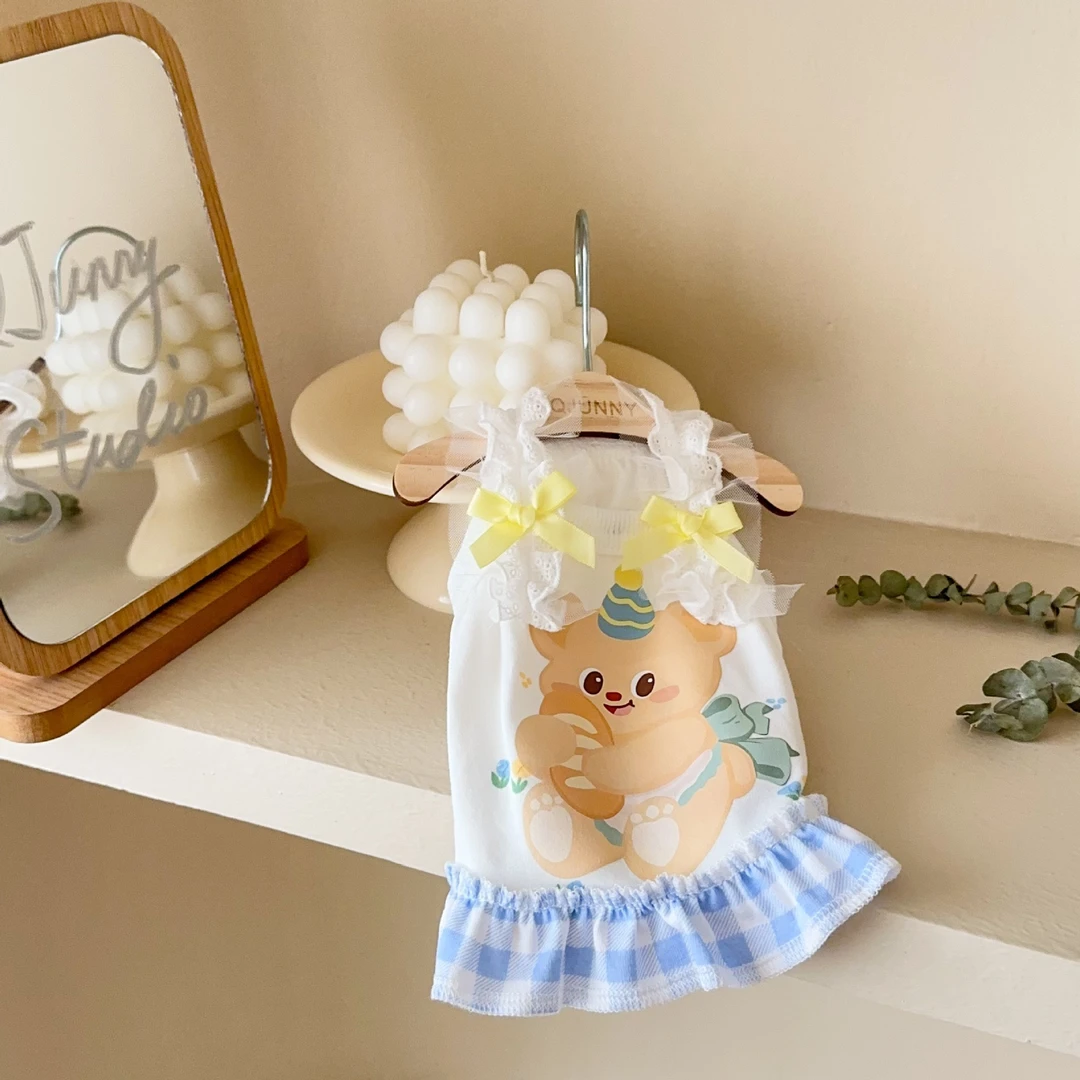 【JoyfulPets】新款宠物服饰面包小熊韩系裙子