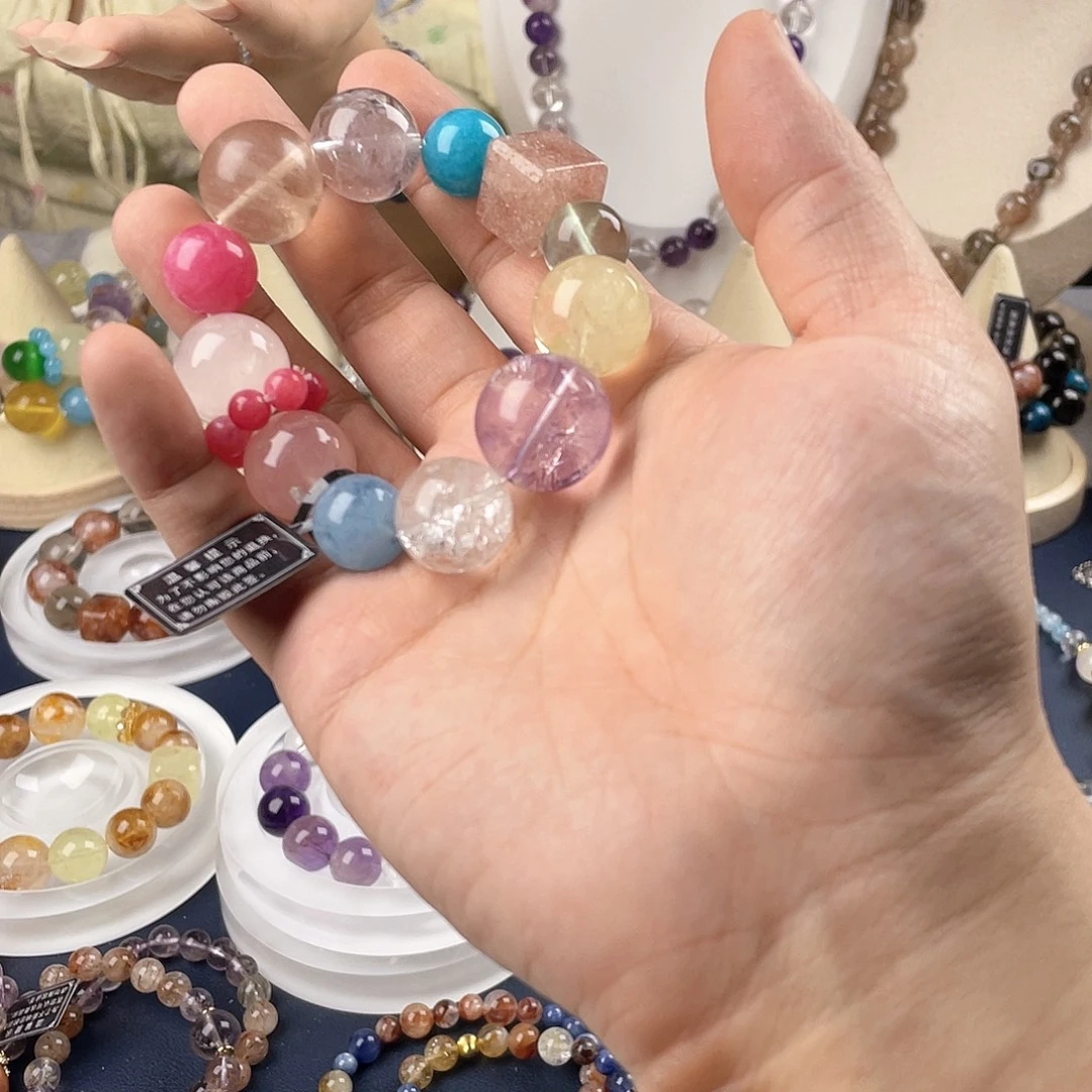 银S925镀金镶嵌手链水晶