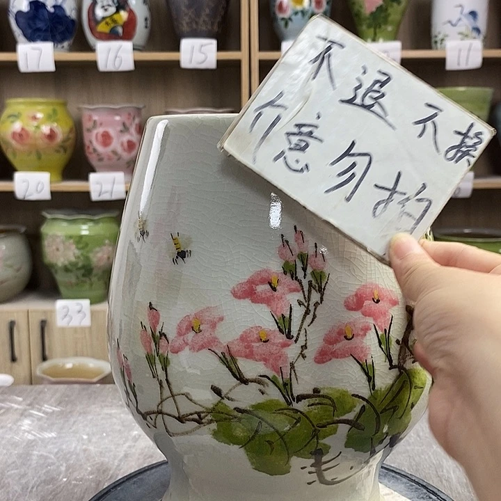 摆件15xc景德镇陶瓷花盆
