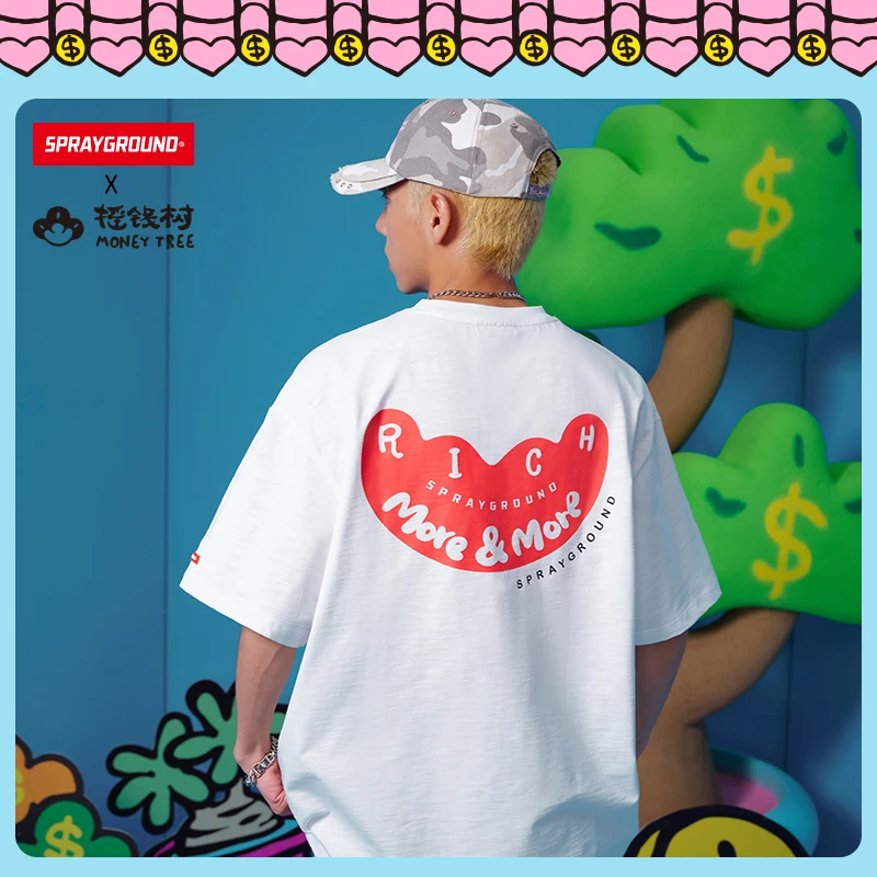 【摇钱树】SPRAYGROUND鲨鱼嘴短袖T恤圆领印花潮流纯棉JM WE120254