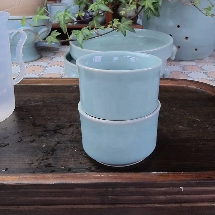 杯聲****人汝瓷小竹节杯福利特惠