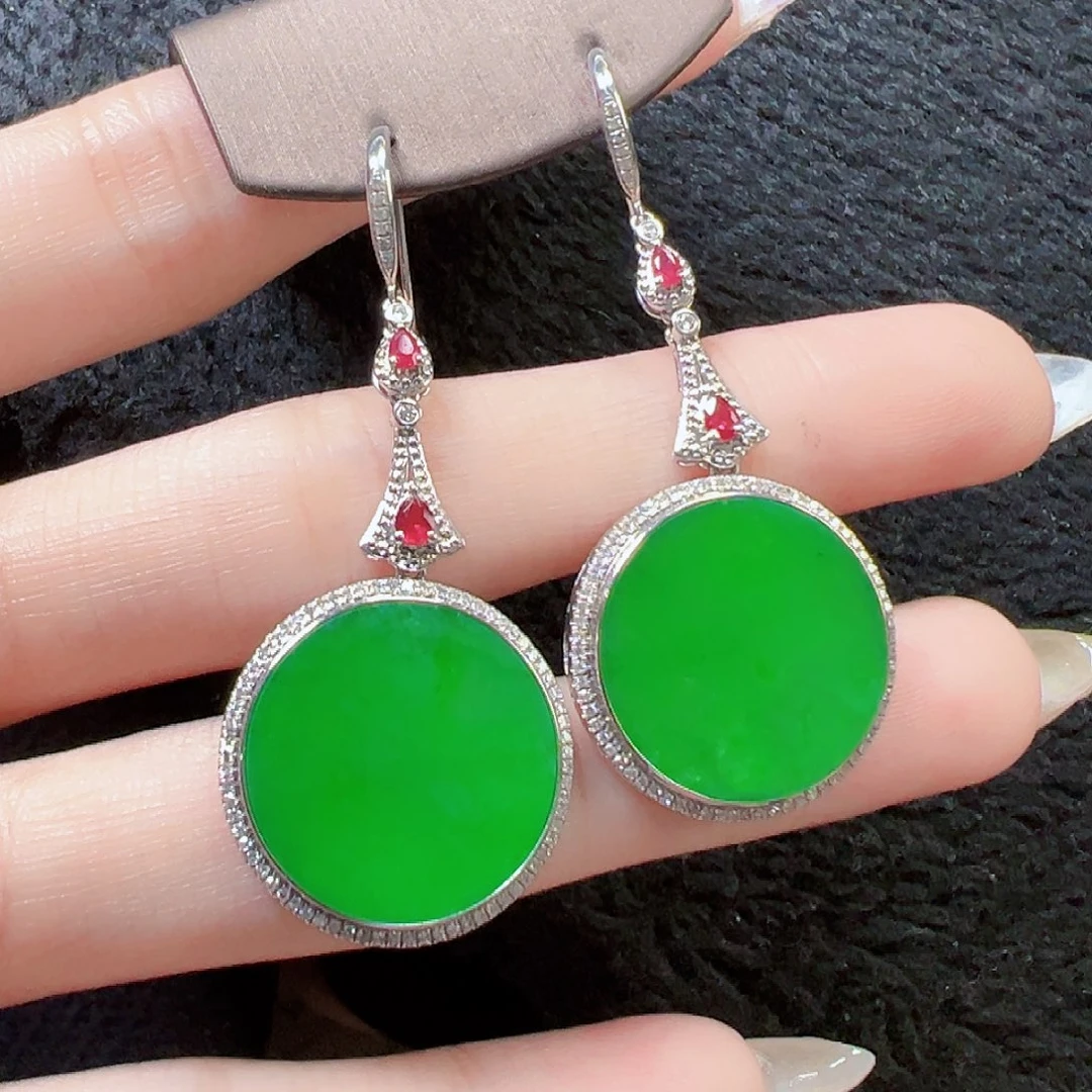 翡翠耳饰18K金镶嵌【清仓福利价】签收后24小时鉴赏期