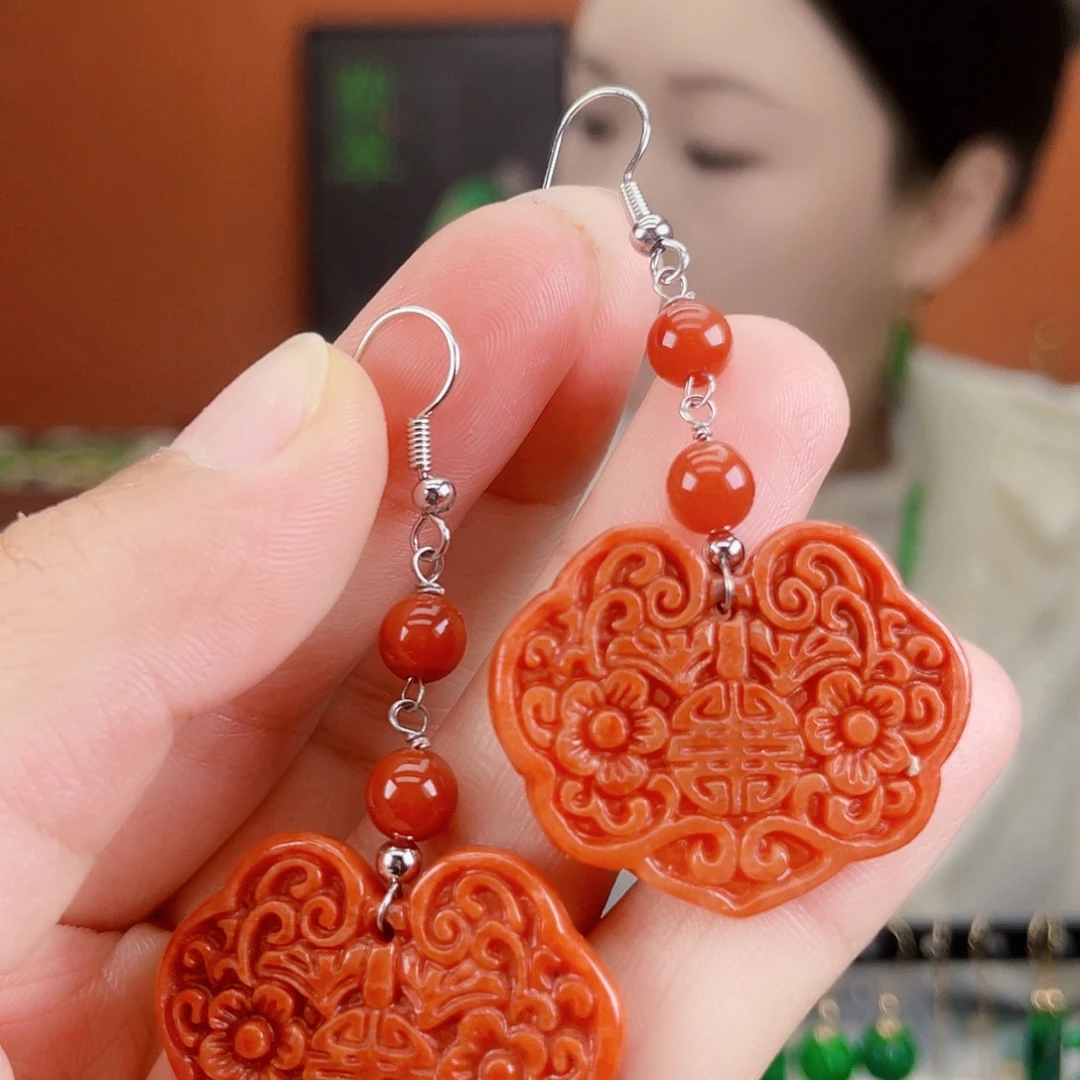 翡翠未镶嵌耳饰饰品