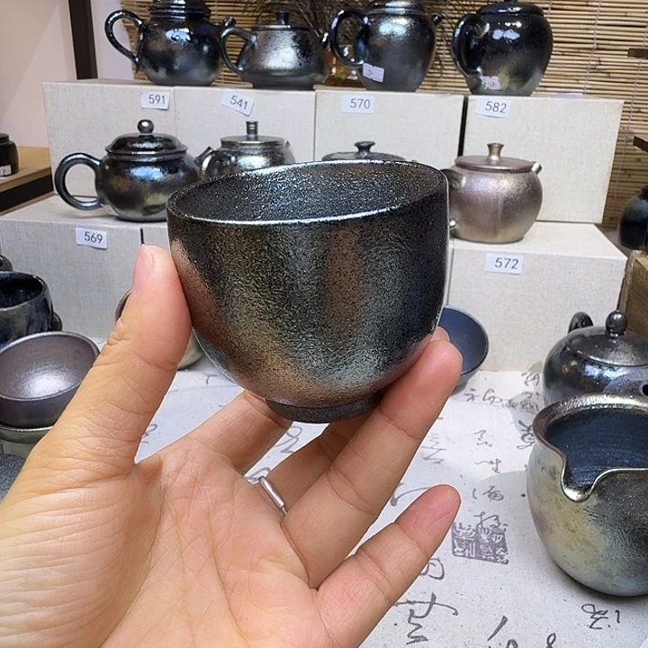 杯建水紫陶紫泥柴烧杯