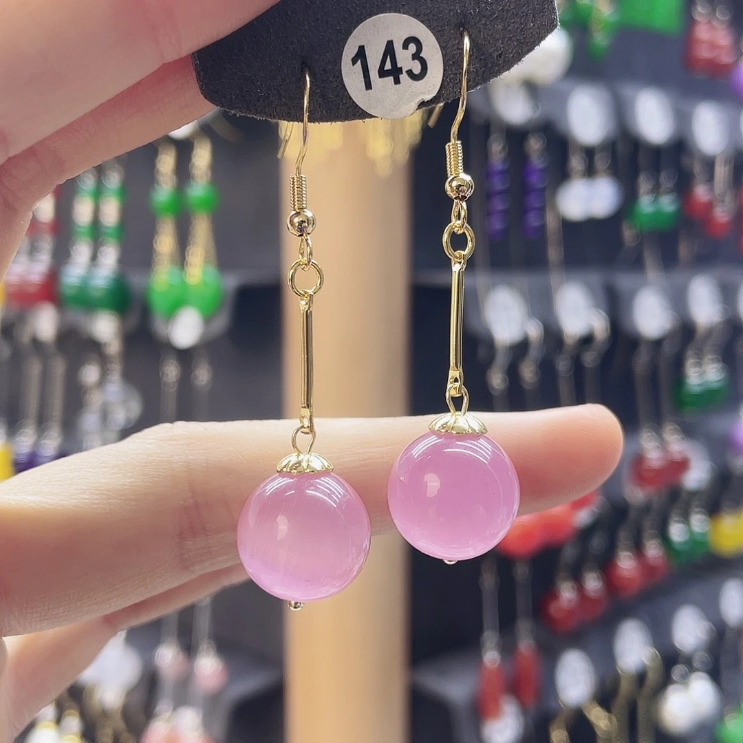 玛瑙/玉髓未镶嵌耳坠