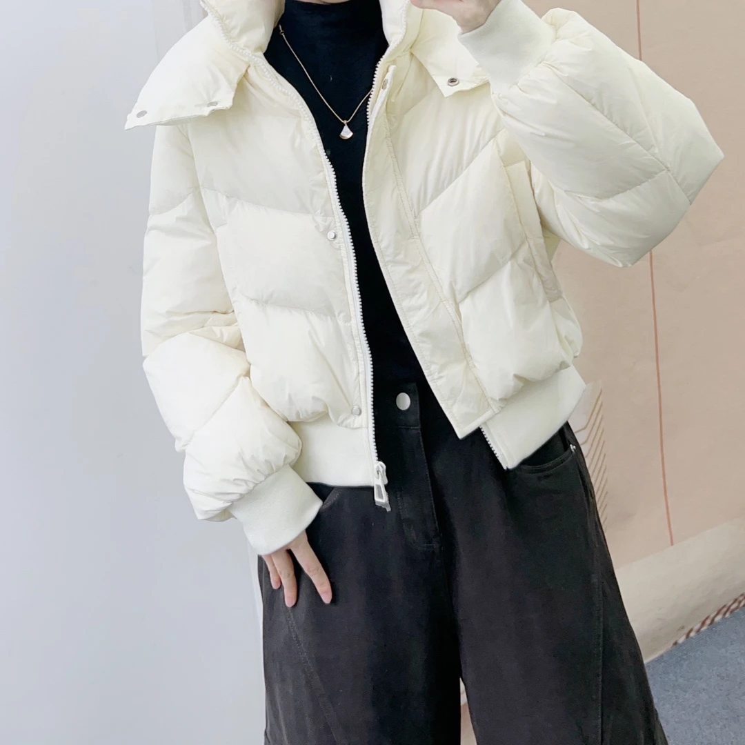161时尚休闲韩版百搭短款双层领羽绒服Y5161/GP