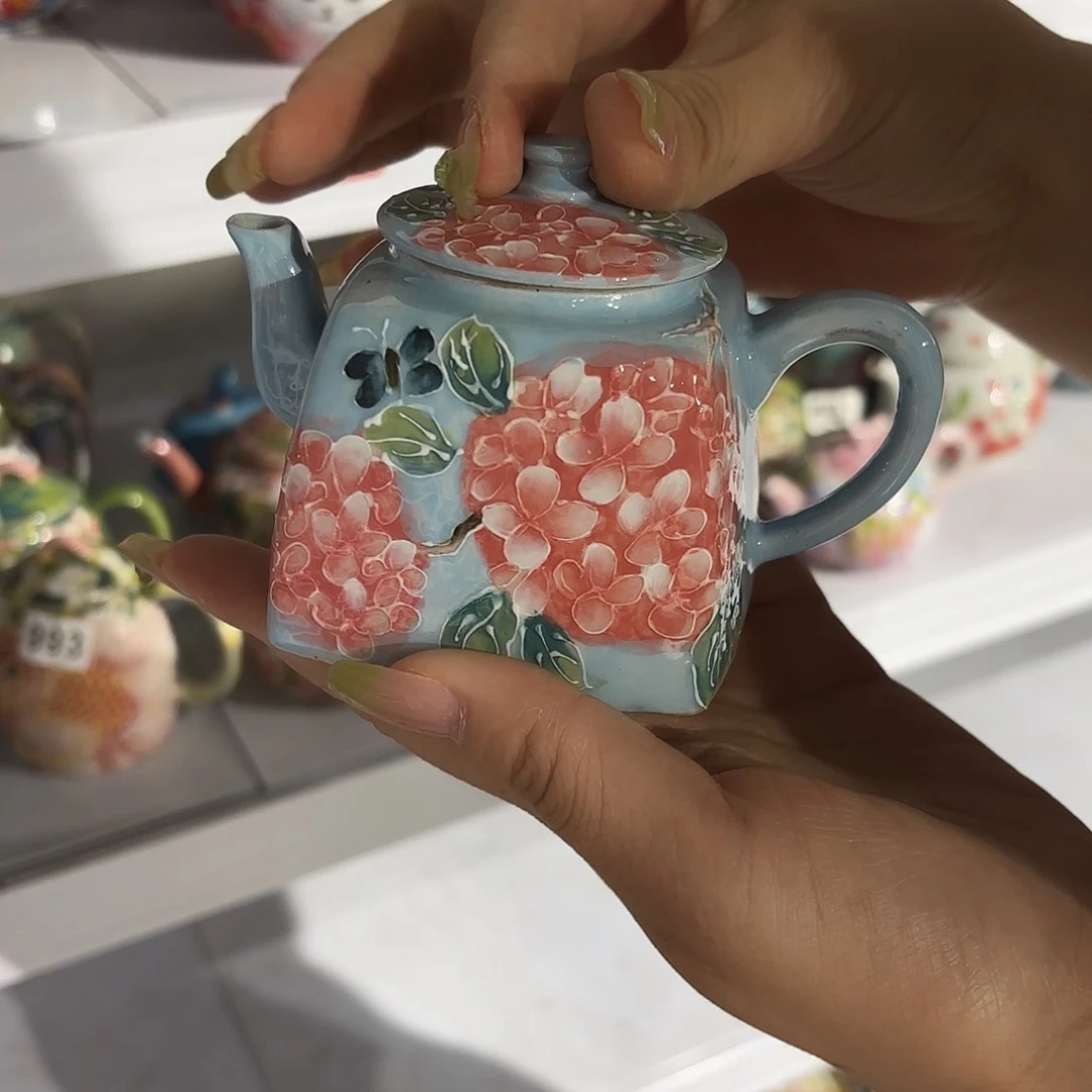 瓷片景德镇手绘高温釉下彩陶瓷茶具