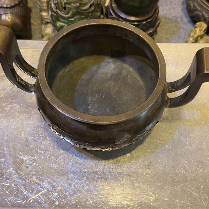 风***沙黄铜摆件，文房工艺品摆件