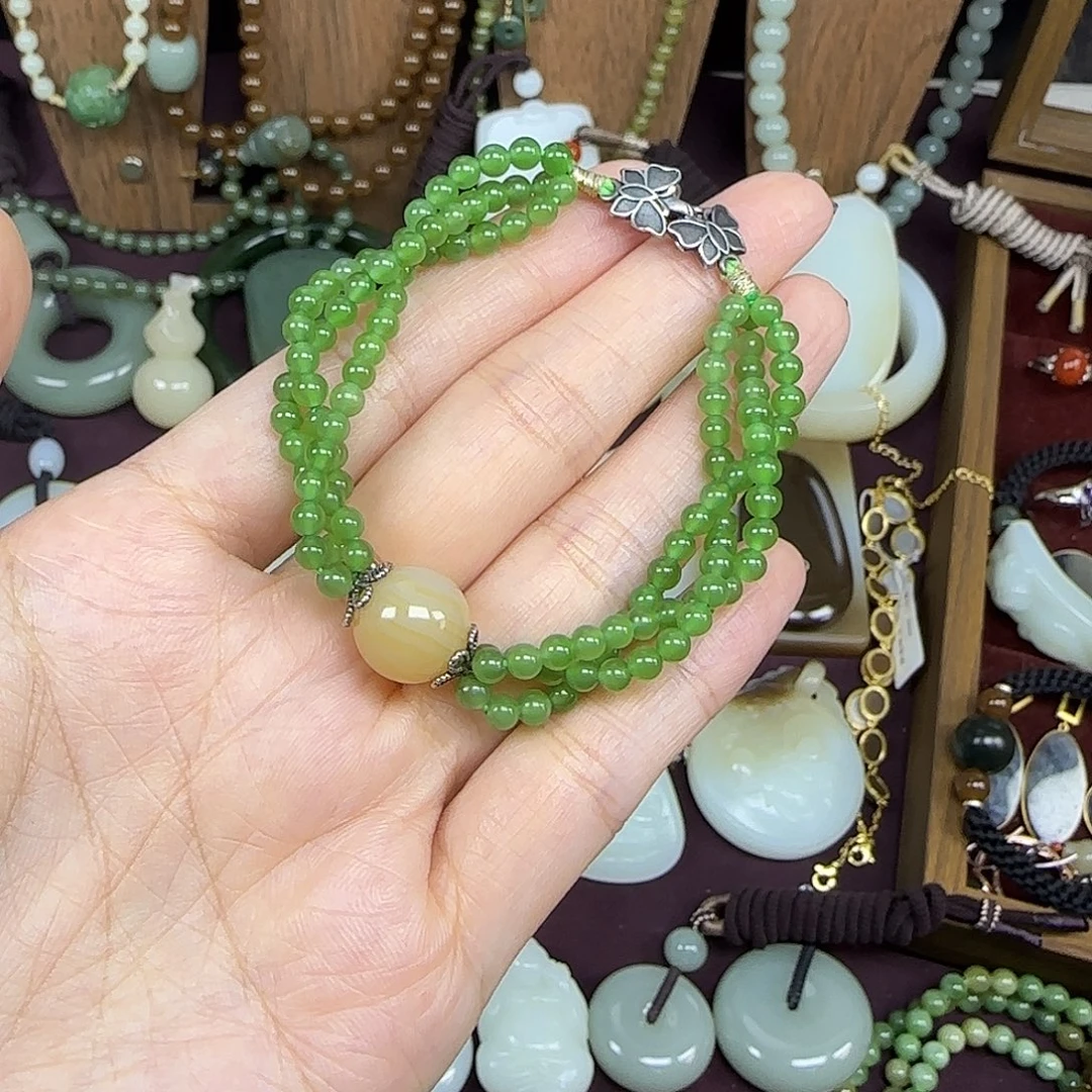 和田玉未镶嵌手链