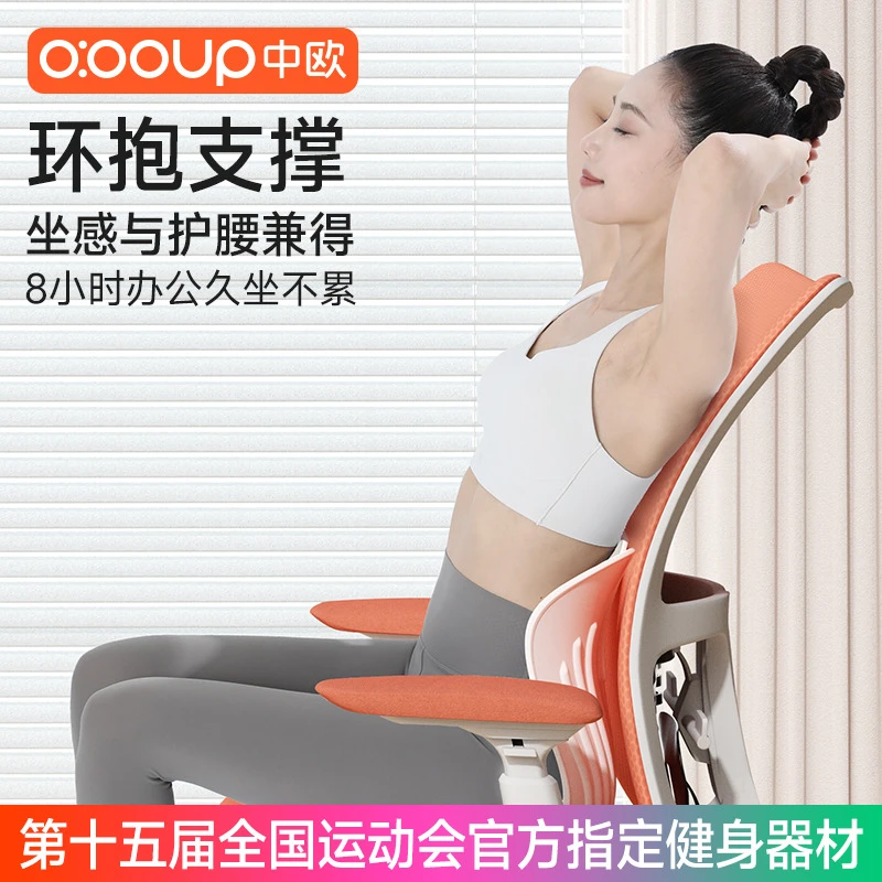 中欧护腰坐垫人体工学坐姿椅矫正坐姿久坐腰靠办公室腰部支撑加大