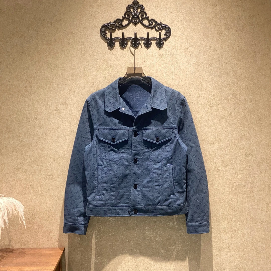 未使用 LouisVuitton/路易威登 爆款蓝色牛仔夹克外套/46码/39036