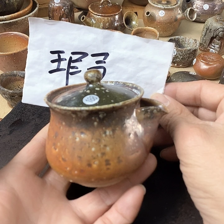 杯手工粗陶、柴烧茶器