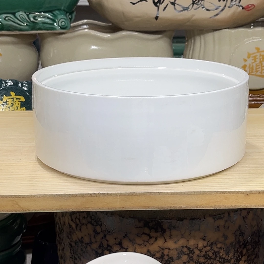陶瓷绿植多肉微瑕花盆口径21*8.5无孔