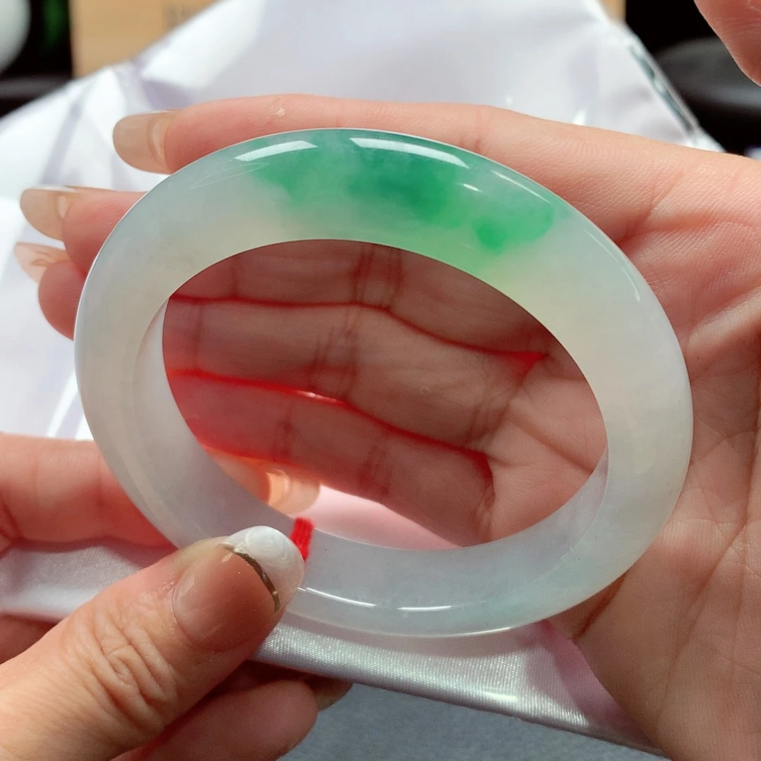 未镶嵌手镯翡翠104号，天然A货翡翠手镯