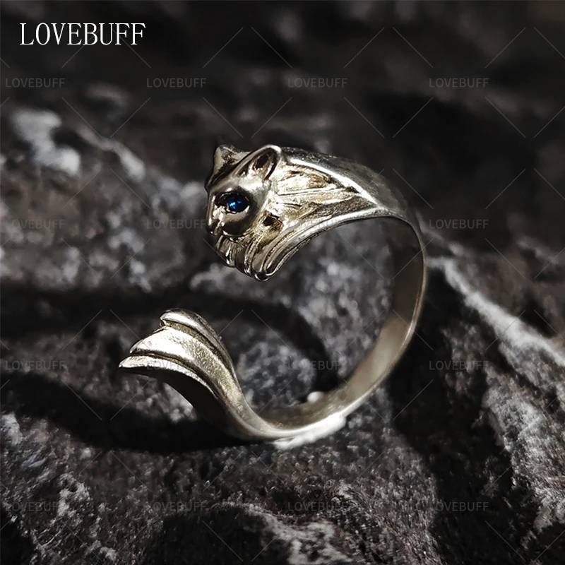 lovebuff游戏周边魂游戏银猫戒指游戏实物模型戒指女性生日礼物
