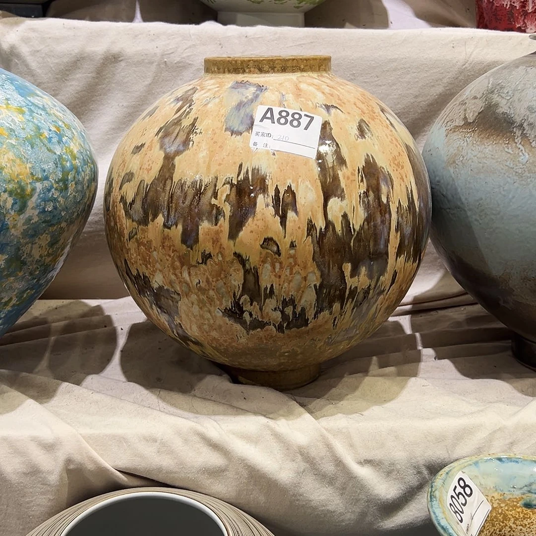 小****瓶A887高29.5口10陶瓷花瓶无孔