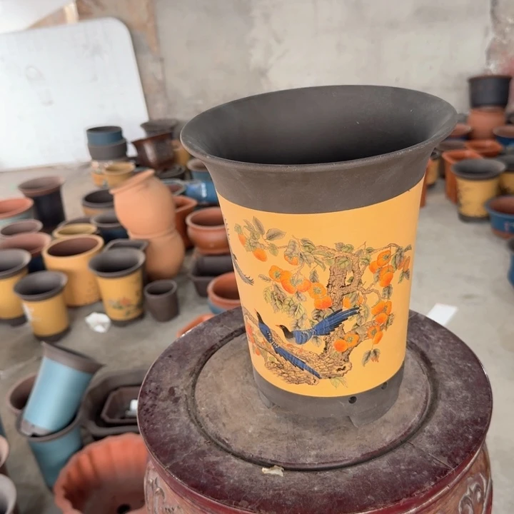 紫砂紫砂花盆口径